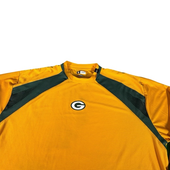 Green Bay Packers NFL Team Apparel Gold Performance Shirt Mens XXL - Picture 2 of 10